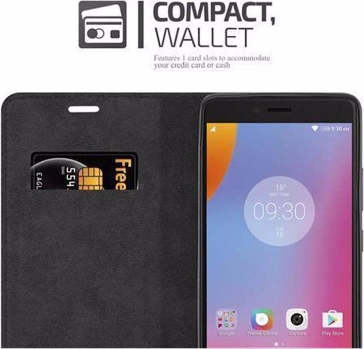 Actual product image Cadorabo Book Invisible Magnet Cover (Lenovo K6 Note)