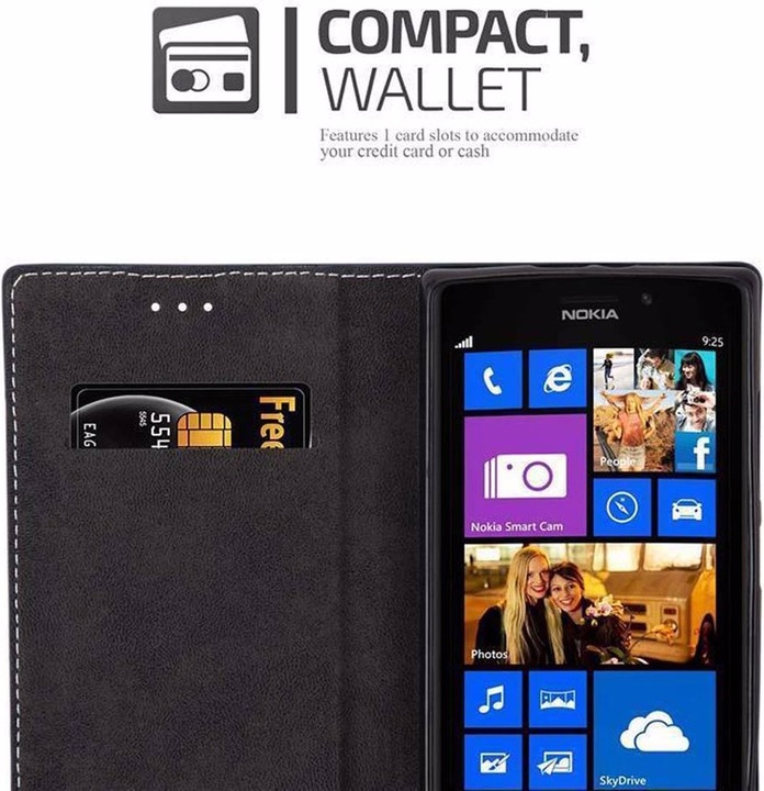 Actual product image Cadorabo Book X Wallet Cover (Nokia Lumia 925)
