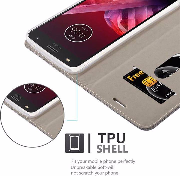 Actual product image Cadorabo Book Jeans Optics Cover (Motorola Moto Z2 Play)