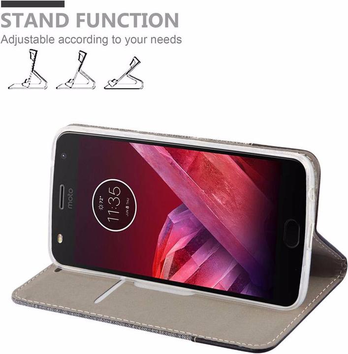 Actual product image Cadorabo Book Jeans Optics Cover (Motorola Moto Z2 Play)