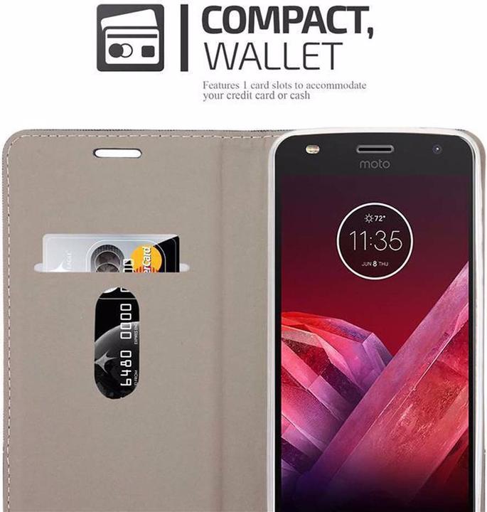 Actual product image Cadorabo Book Jeans Optics Cover (Motorola Moto Z2 Play)