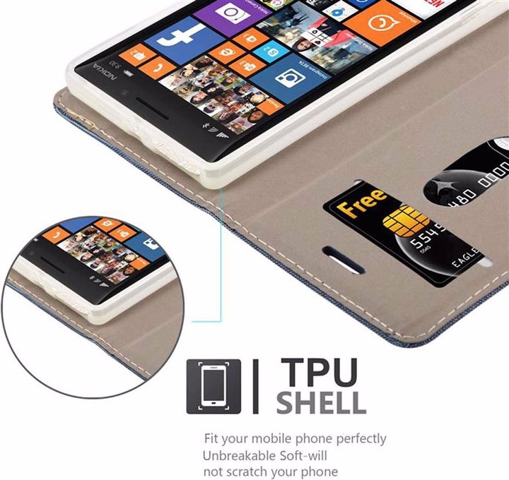 Produktbild Cadorabo Book Jeans Optik Cover (Nokia Lumia 930, Nokia Lumia Icon 929)