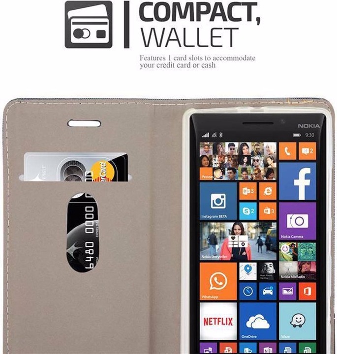 Produktbild Cadorabo Book Jeans Optik Cover (Nokia Lumia 930, Nokia Lumia Icon 929)