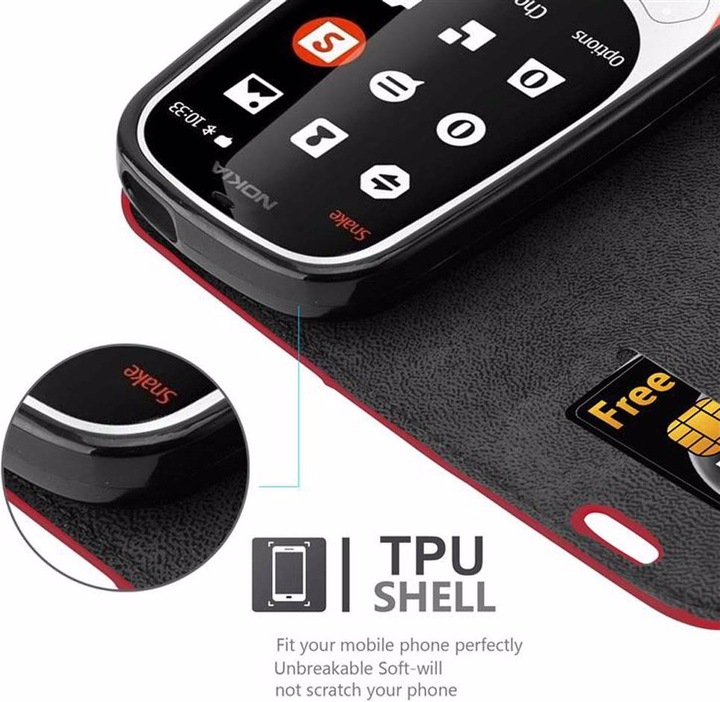 Actual product image Cadorabo Book Invisible Magnet Cover (Nokia 3310 3G)