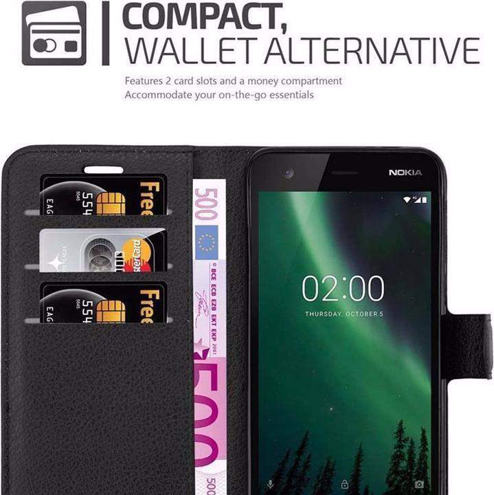 Actual product image Cadorabo Book with stand function cover (Nokia 2)