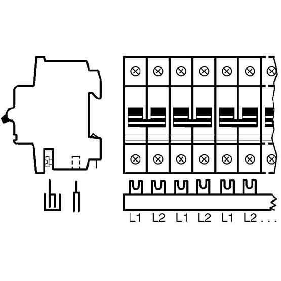 Thumbnail - ABB, Verteilerschrank Zubehör, Sammelschienenblock