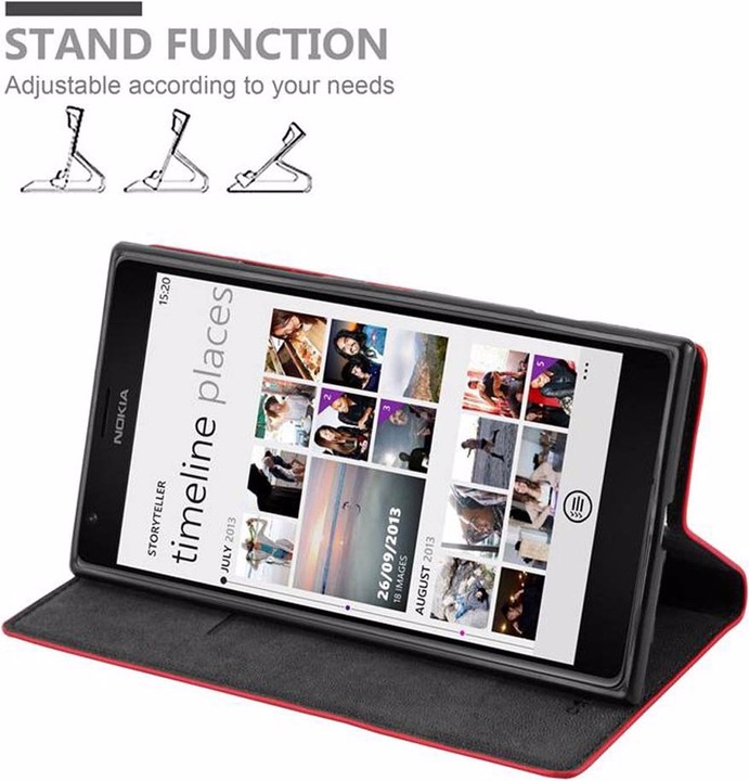 Actual product image Cadorabo Book Invisible Magnet Cover (Nokia Lumia 1520)