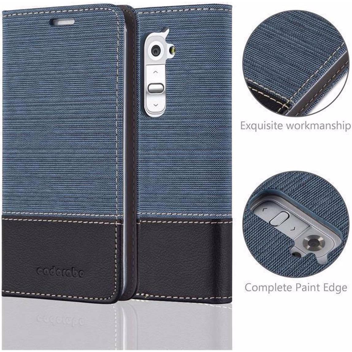 Thumbnail - Cadorabo Book Jeans Optik Cover (LG G2 Mini), Smartphone Hülle, Blau