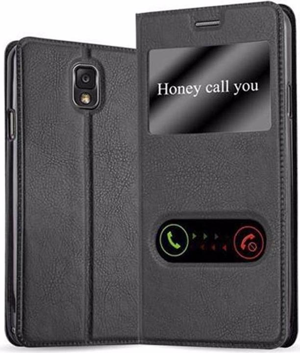 Actual product image Cadorabo Book with View double window cover (Samsung Galaxy Note 3)
