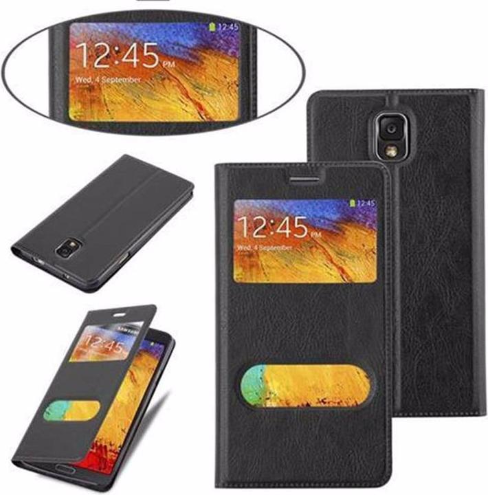 Actual product image Cadorabo Book with View double window cover (Samsung Galaxy Note 3)