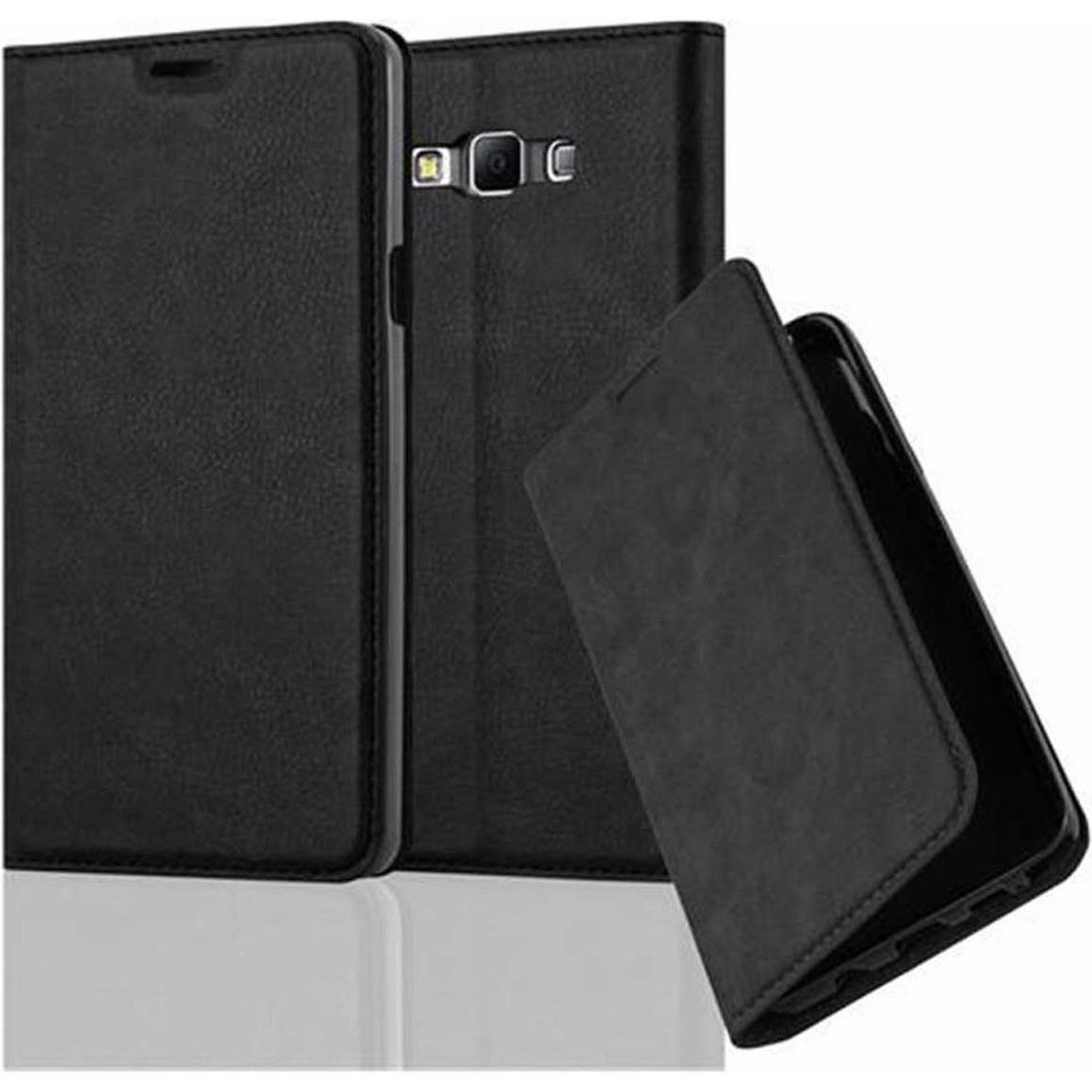 Cadorabo Book Invisible Magnet Cover (Samsung Galaxy A7), Smartphone Hülle, Schwarz