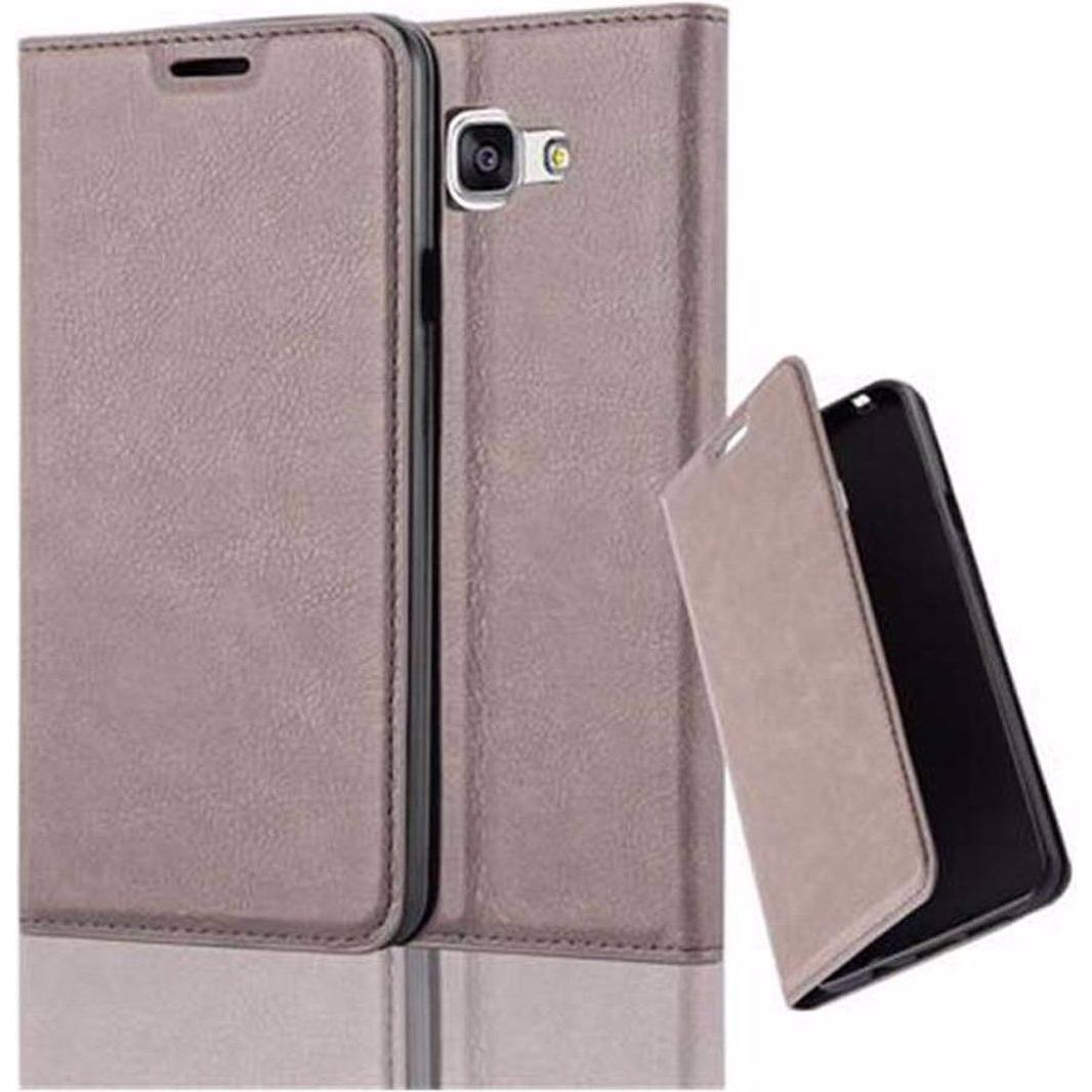 Cadorabo Book Invisible Magnet Cover (Samsung Galaxy A7 (2016)), Smartphone Hülle, Braun