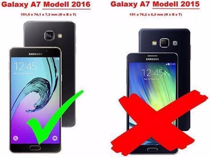 Productafbeelding Cadorabo Boek Onzichtbare Magneethoes (Samsung Galaxy A7 (2016))