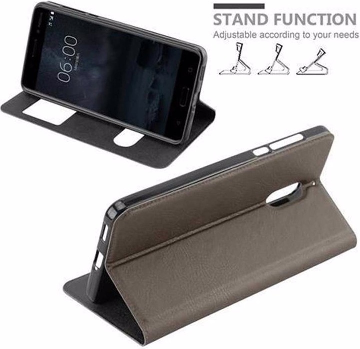 Actual product image Cadorabo Book with View double window cover (Nokia 6)