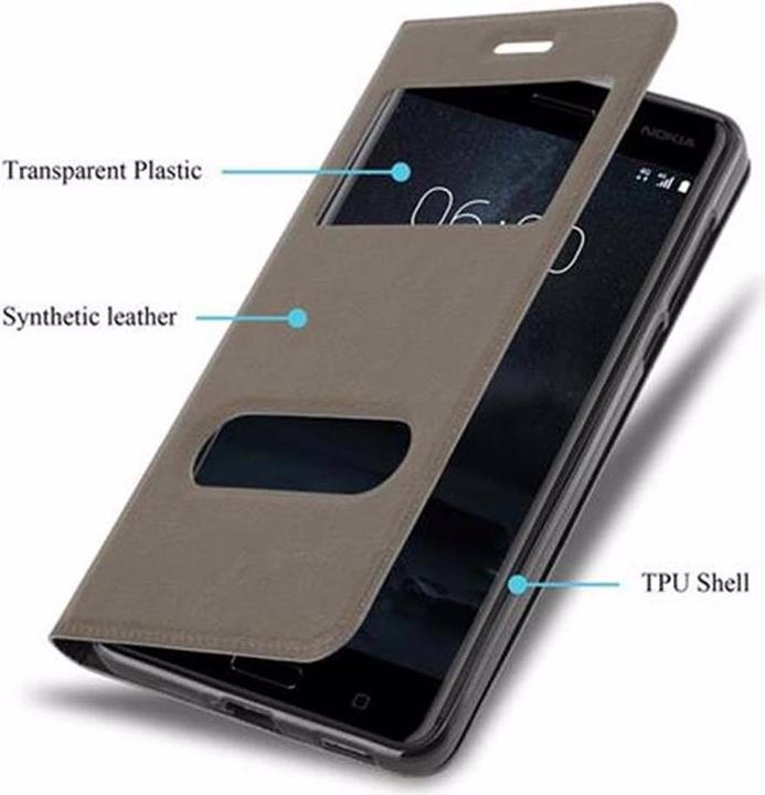 Produktbild Cadorabo Book mit View Doppelfenster Cover (Nokia 6)