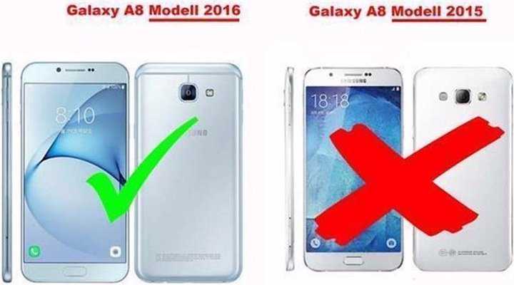 Actual product image Cadorabo Book Invisible Magnet Cover (Samsung Galaxy A8 (2016))