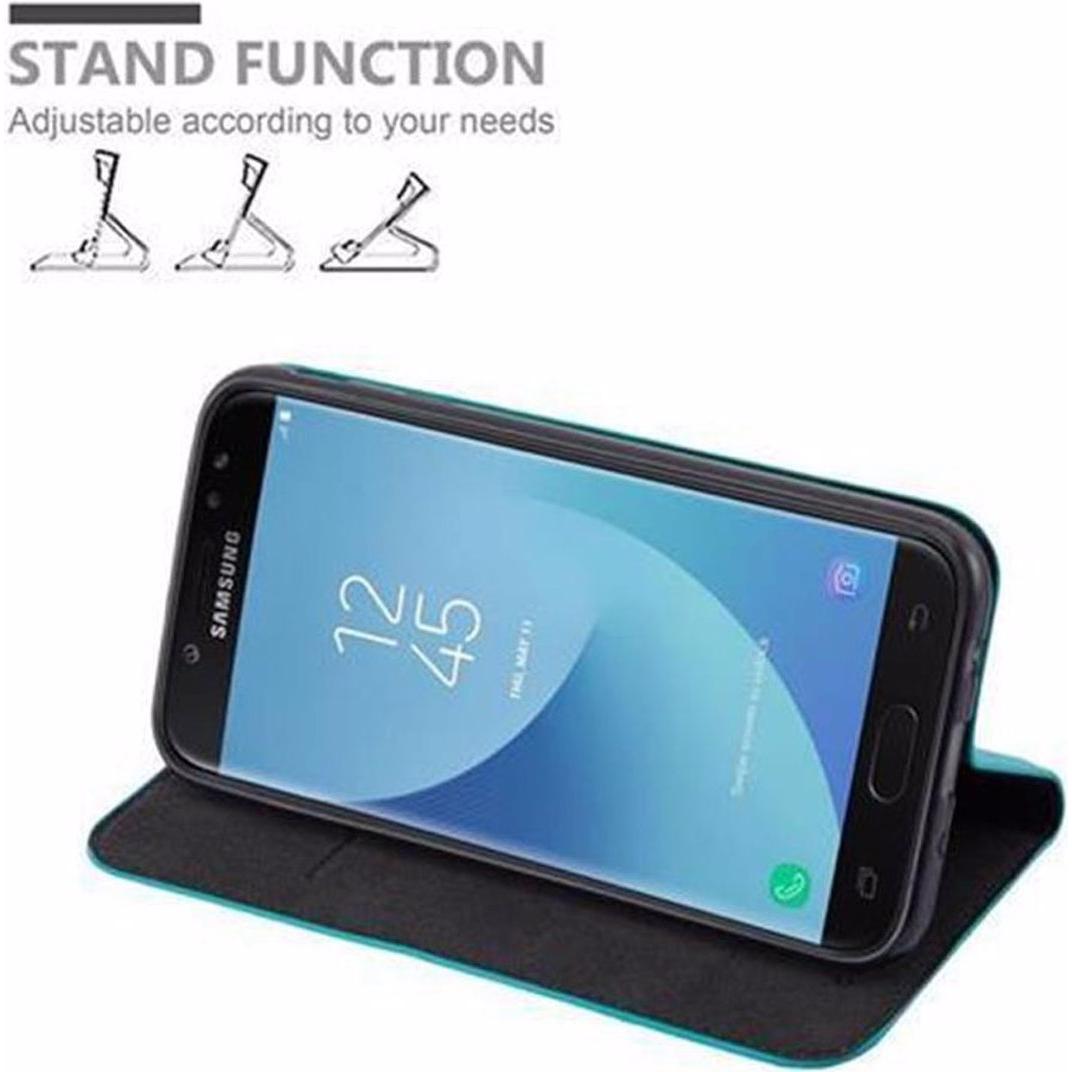 Thumbnail - Cadorabo Book Invisible Magnet Cover (Samsung Galaxy J7 2017), Smartphone Hülle, Türkis