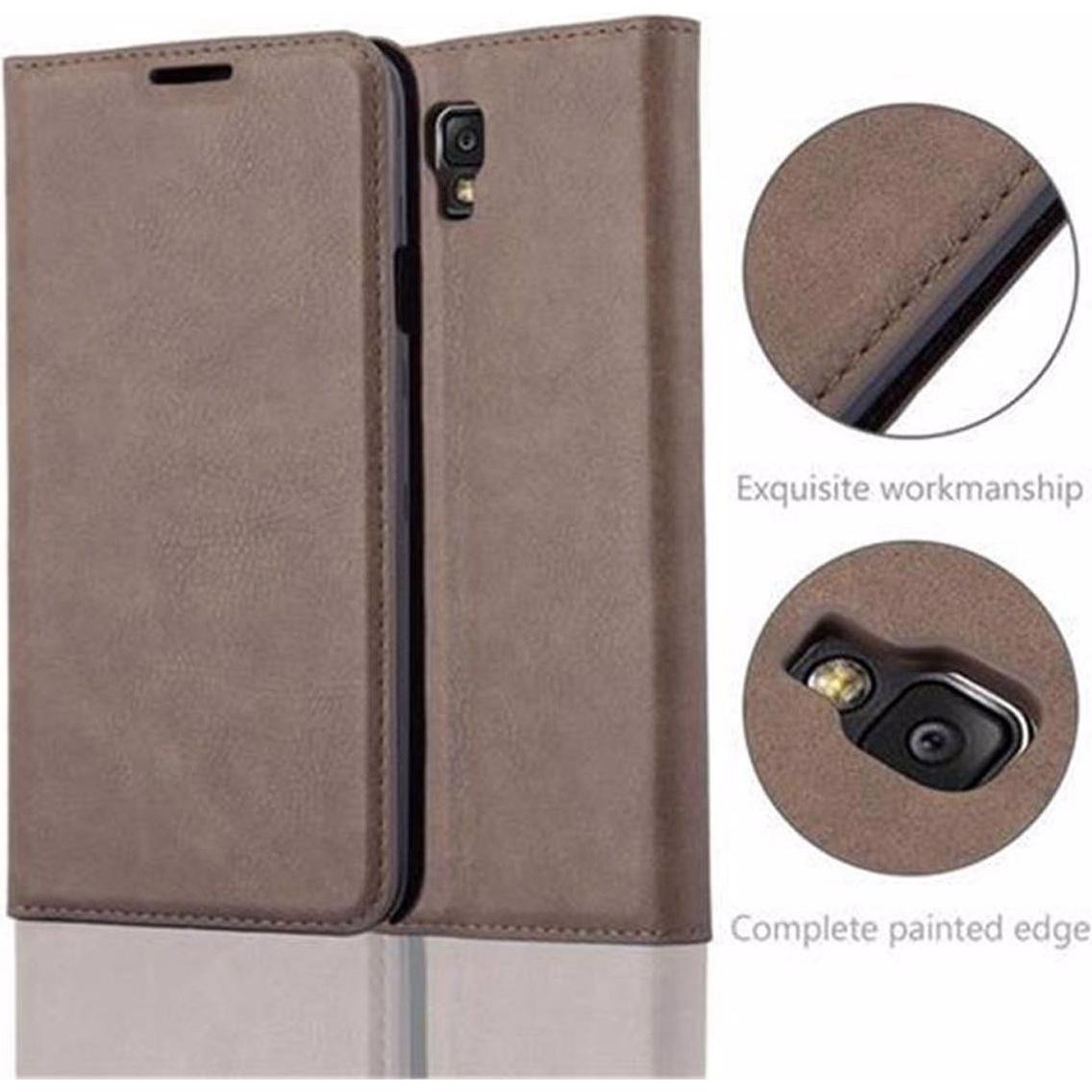 Thumbnail - Cadorabo Book Invisible Magnet Cover (Samsung Galaxy Note 3 Neo), Smartphone Hülle, Braun