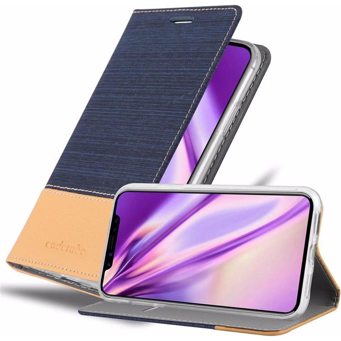 Cadorabo Book Jeans Optik Cover (Apple iPhone X), Smartphone Hülle, Blau