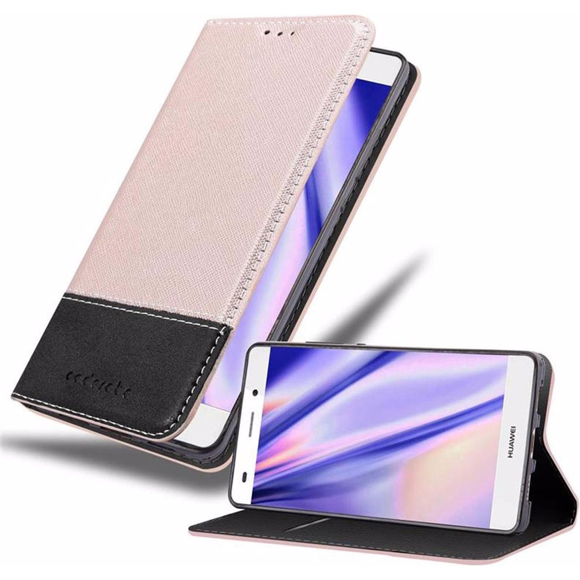 Cadorabo Book X-Wallet Cover (Huawei P8 Lite), Smartphone Hülle, Rosa