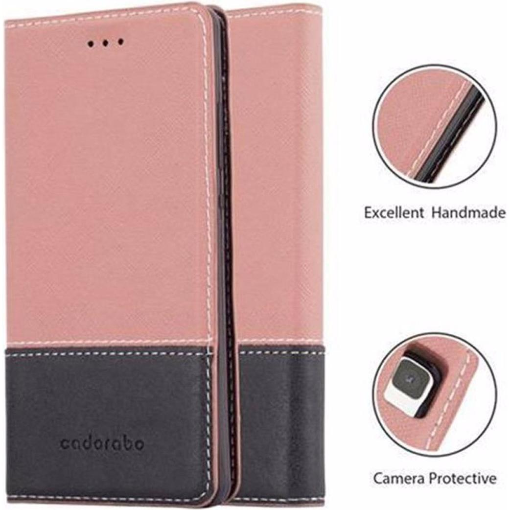 Thumbnail - Cadorabo Book X-Wallet Cover (Huawei P8 Lite), Smartphone Hülle, Rosa