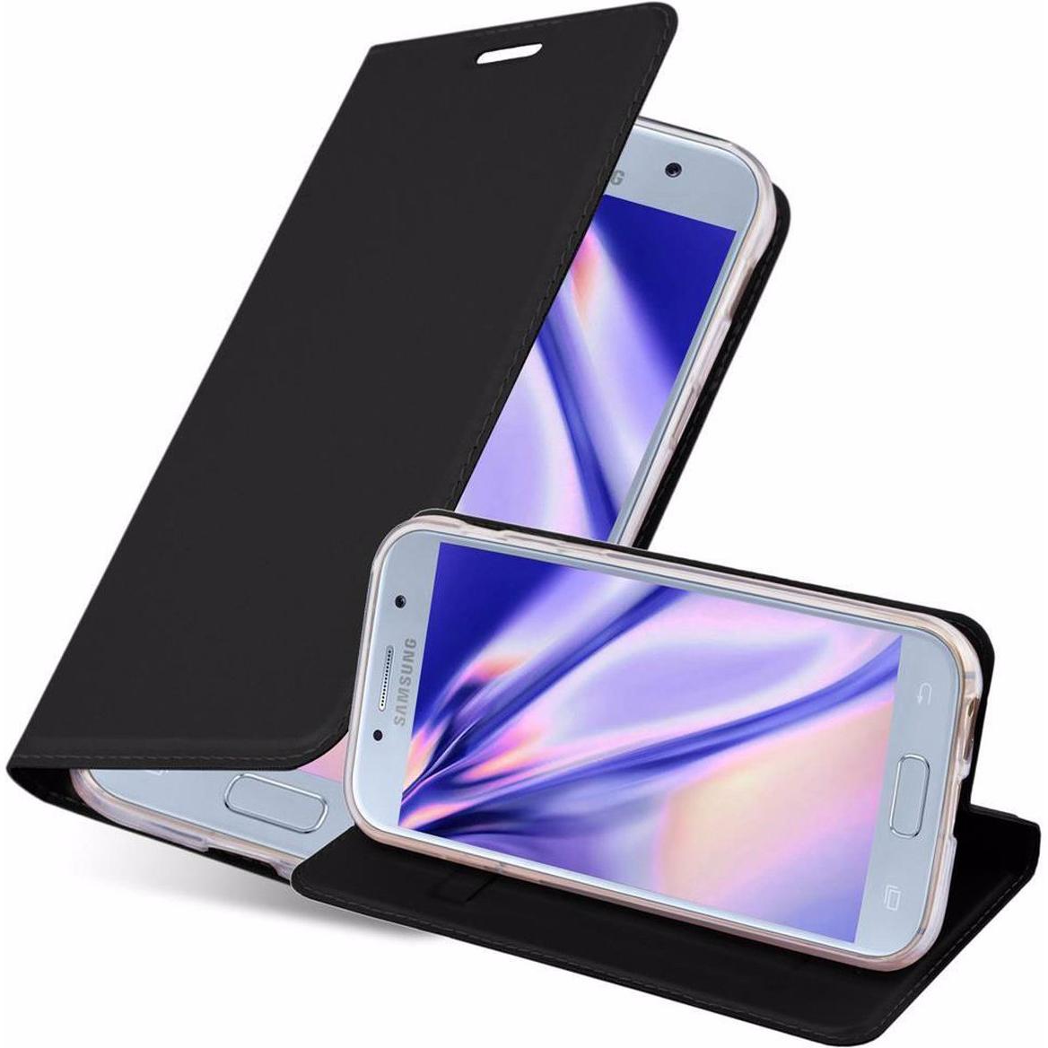 Cadorabo Book Classy Style Cover (Samsung Galaxy A5 (2017)), Smartphone Hülle, Schwarz