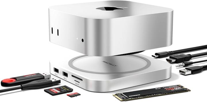 Macally MMINIDOCK Mac Mini Stand & Hub (USB-C, 8 ports)