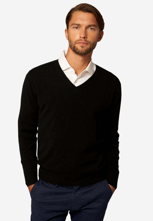 Produktbild Bellemere Pullover Solid V-Neck Merino Sweater (XL)