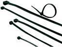 Produktbild ACT Cable ties black, length 100 mm, width 2.5 mm. Length: 100 mm Cable tie black 100/2.5mm (Kunststoffkabelbinder, 100 mm, 100 Stk.)