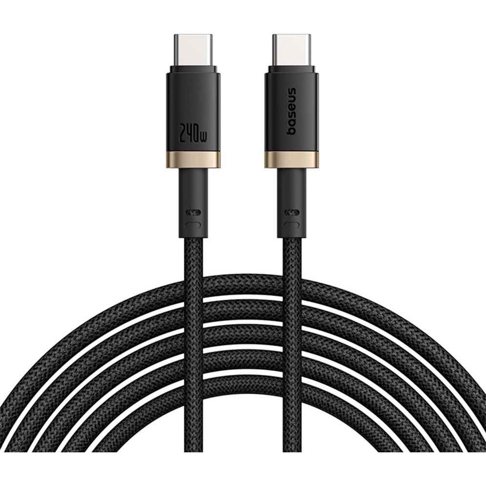 Baseus Cavo da USB-C a USB-C serie Dura, 240W, 1m, nero oro, Cavo USB