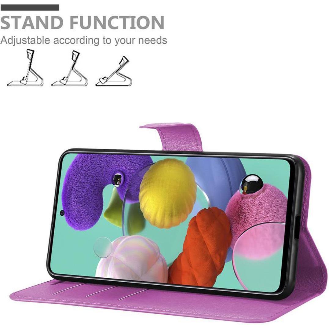 Thumbnail - Cadorabo Book mit Standfunktion Cover (Samsung Galaxy A51 5G), Smartphone Hülle, Violett