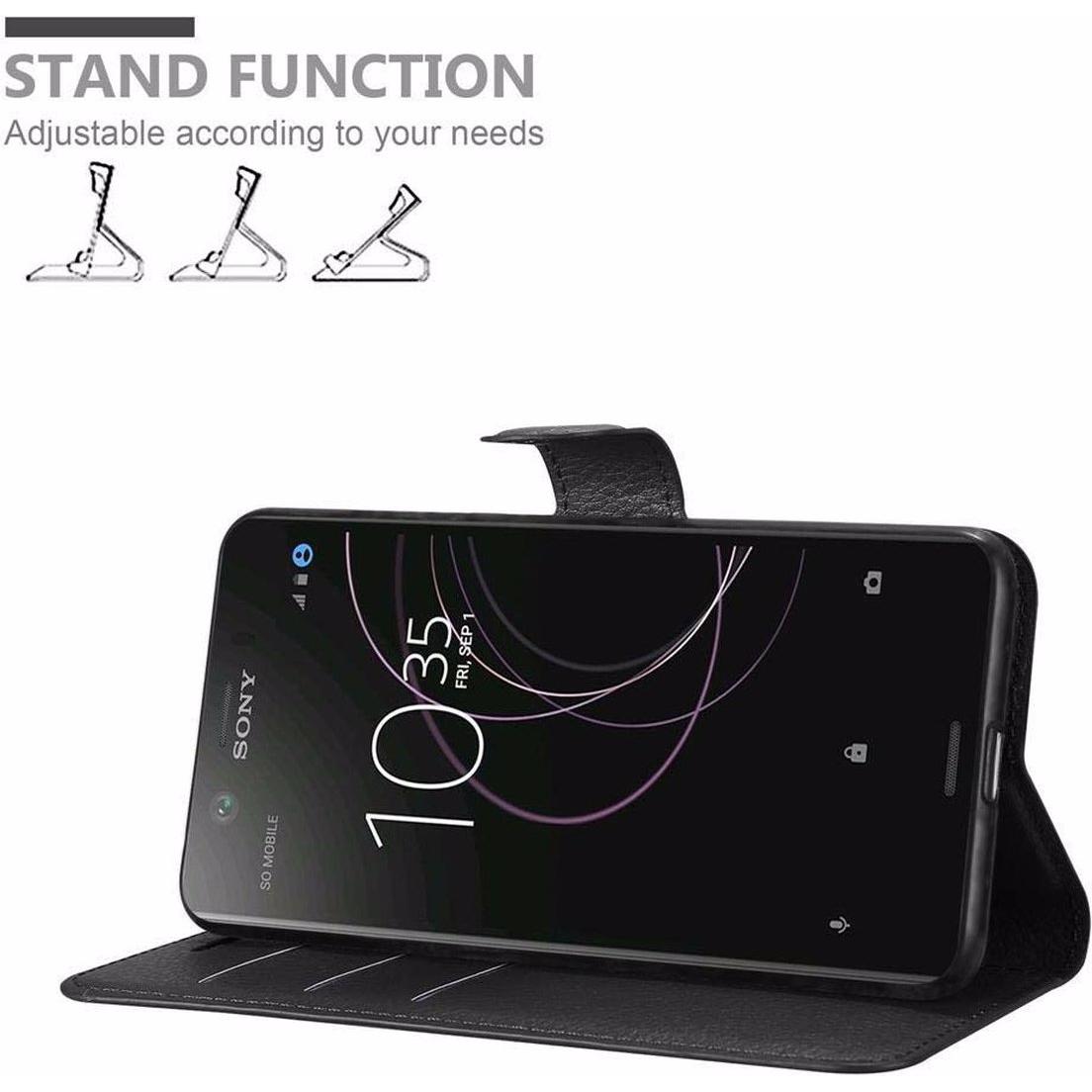 Thumbnail - Cadorabo Book mit Standfunktion Cover (Sony Xperia XZ1), Smartphone Hülle, Schwarz