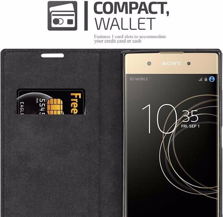 Actual product image Cadorabo Book Invisible Magnet Cover (Sony Xperia XA1 Plus)