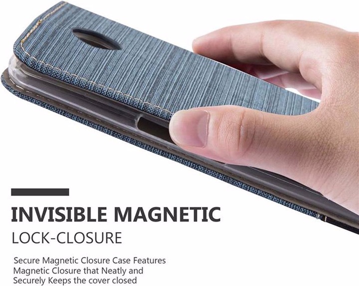 Produktbild Cadorabo Book Jeans Optik Cover (Google Nexus 6)