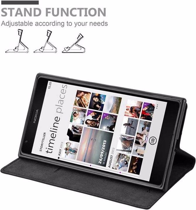 Actual product image Cadorabo Book Invisible Magnet Cover (Nokia Lumia 1520)