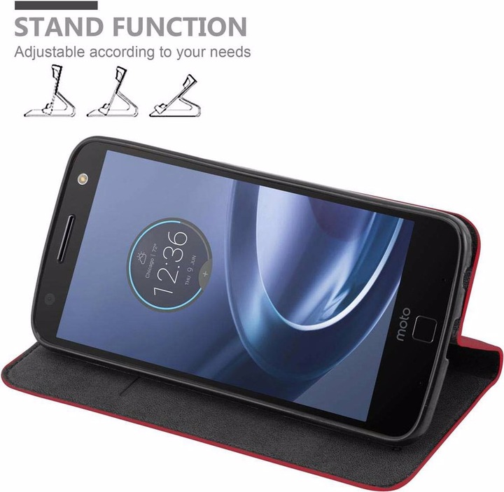 Actual product image Cadorabo Book Invisible Magnet Cover (Motorola Moto Z Force)