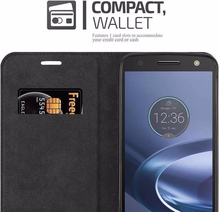 Actual product image Cadorabo Book Invisible Magnet Cover (Motorola Moto Z Force)