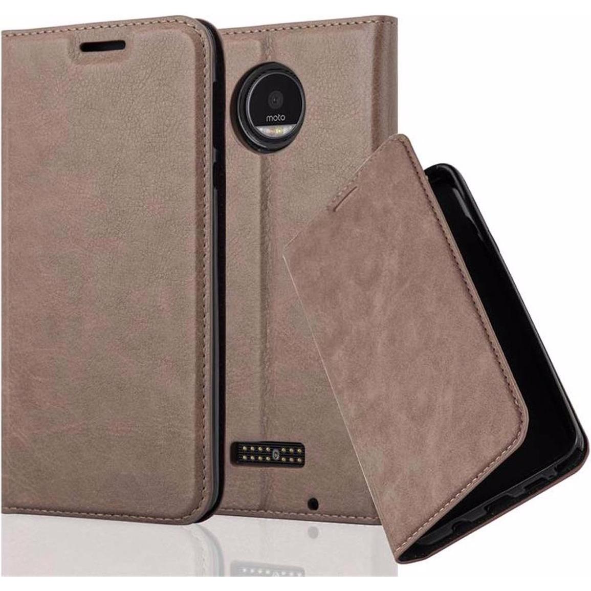 Thumbnail - Cadorabo Book Invisible Magnet Cover (Motorola Moto Z), Smartphone Hülle, Braun
