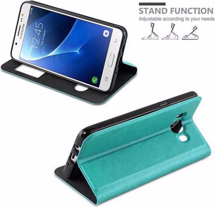 Actual product image Cadorabo Book with View double window cover (Samsung Galaxy J7 2016)