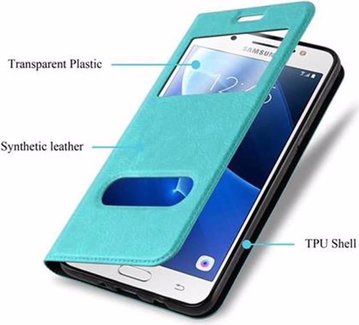 Produktbild Cadorabo Book mit View Doppelfenster Cover (Samsung Galaxy J7 2016)