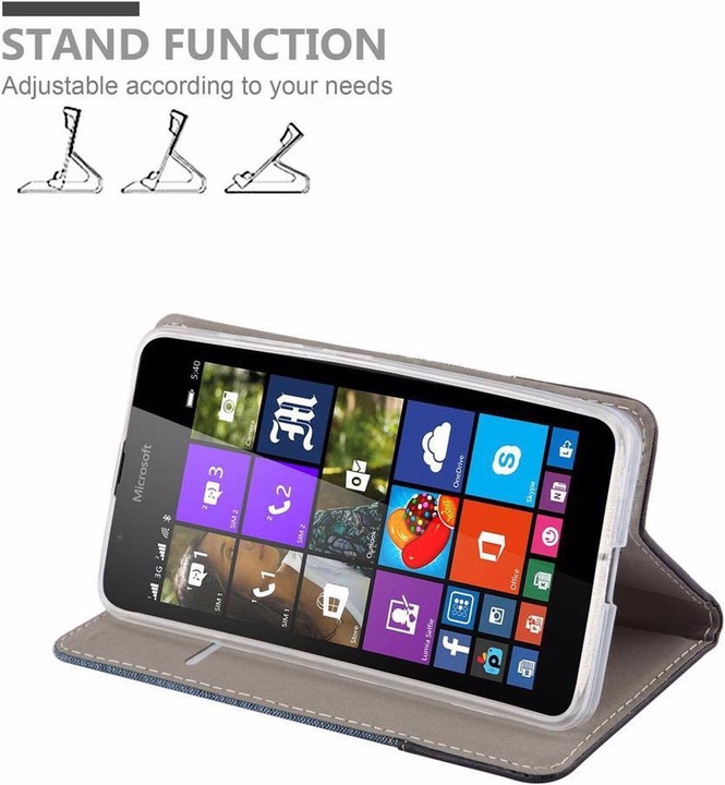 Actual product image Cadorabo Book Jeans Optics Cover (Microsoft Lumia 540)