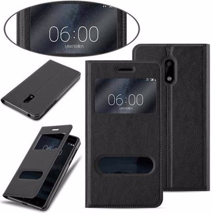 Actual product image Cadorabo Book with View double window cover (Nokia 6)