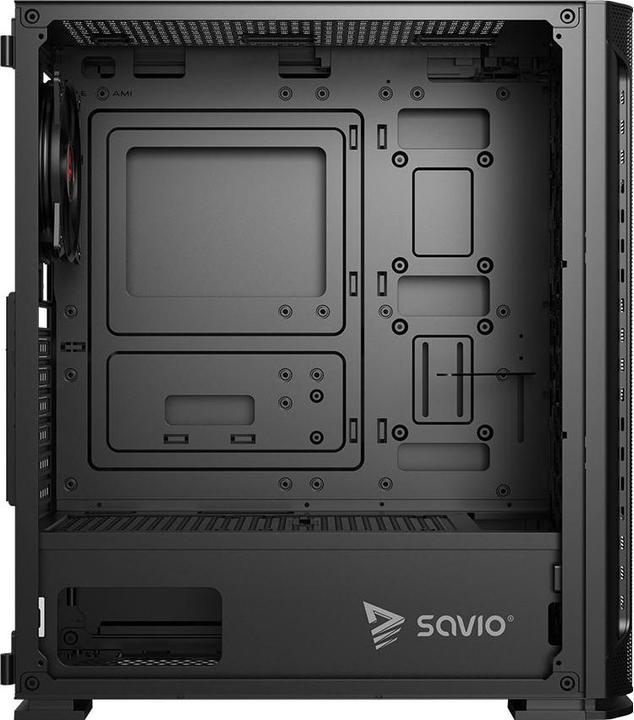 Actual product image Savio SHADOW X2 computer case Midi Tower Black (ATX, ITX, mATX)
