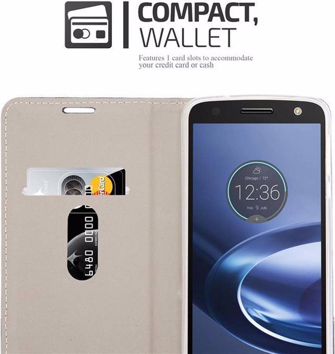 Actual product image Cadorabo Book Jeans Optics Cover (Motorola Moto Z Force)