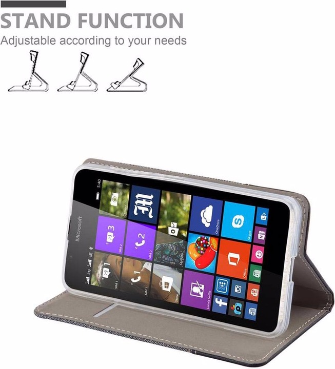 Produktbild Cadorabo Book Jeans Optik Cover (Microsoft Lumia 540)