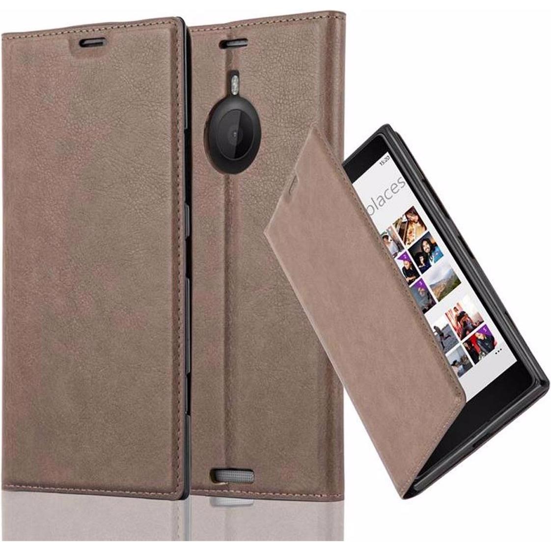Cadorabo Book Invisible Magnet Cover (Nokia Lumia 1520), Smartphone Hülle, Braun