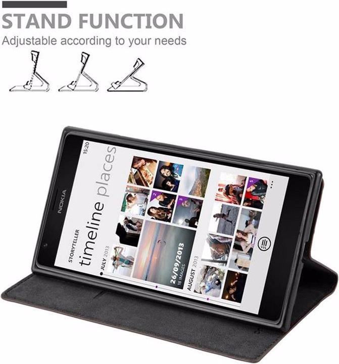 Actual product image Cadorabo Book Invisible Magnet Cover (Nokia Lumia 1520)