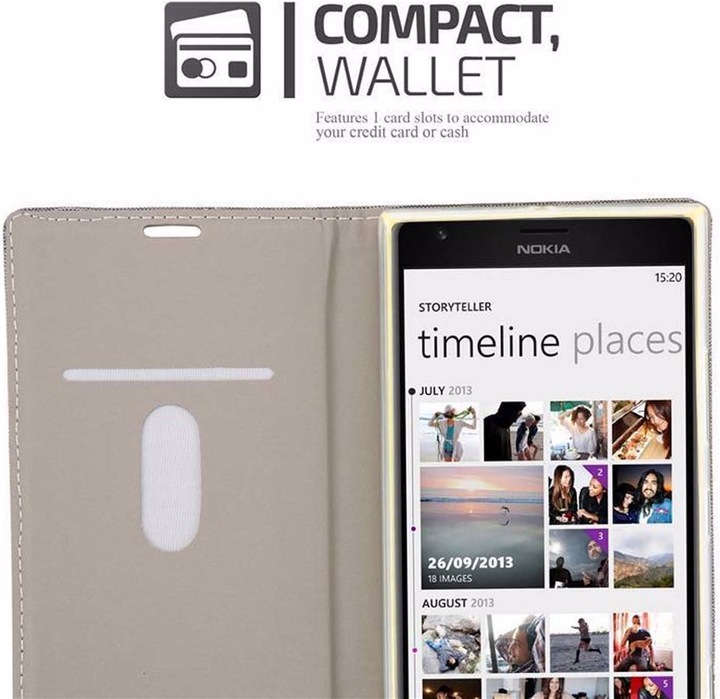 Produktbild Cadorabo Book Jeans Optik Cover (Nokia Lumia 1520)