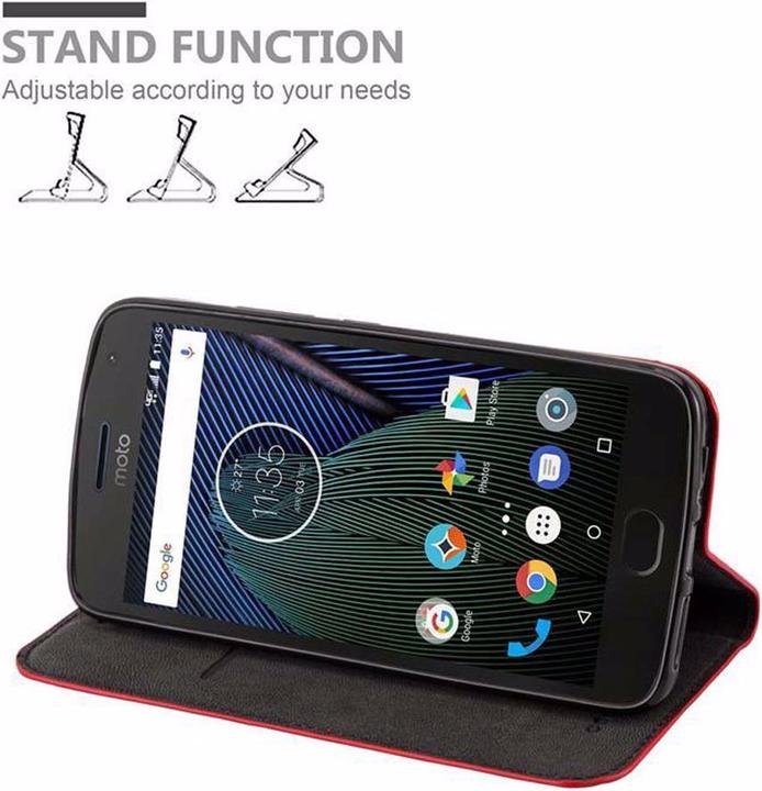Productafbeelding Cadorabo Boek Onzichtbare Magneethoes (Motorola Moto G5S Plus)