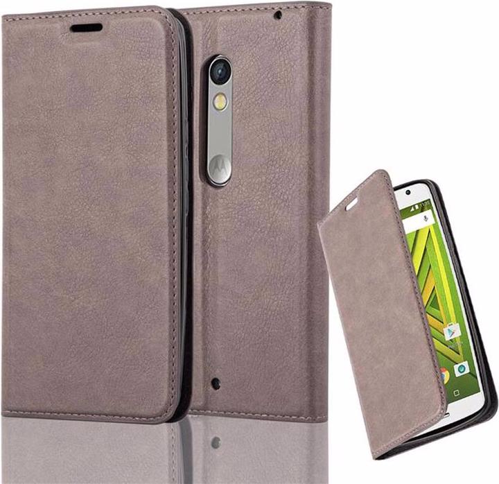 Actual product image Cadorabo Book Invisible Magnet Cover (Motorola Moto X Play)